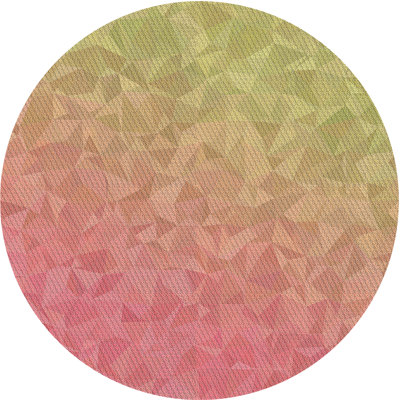 Tapis rose/jaune/vert à motif Hoss