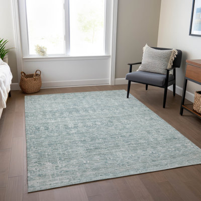 Tapis turquoise intérieur / extérieur lavable à la machine