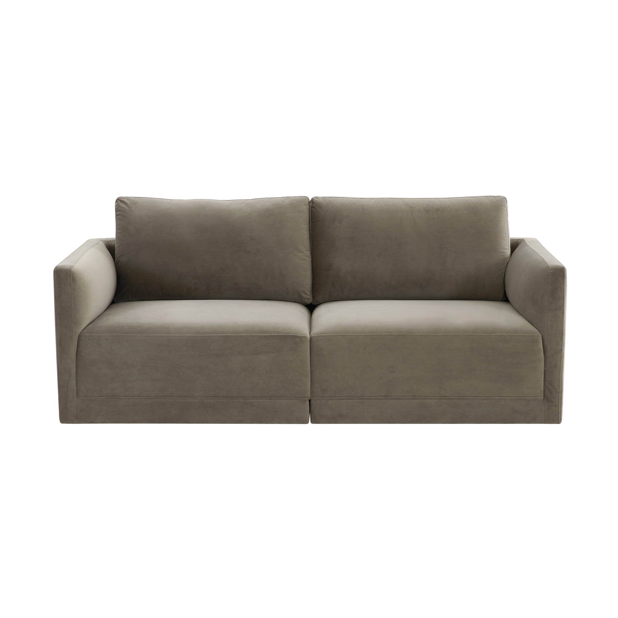 Deirdre 5 - Piece Living Room Set, Taupe Velvet