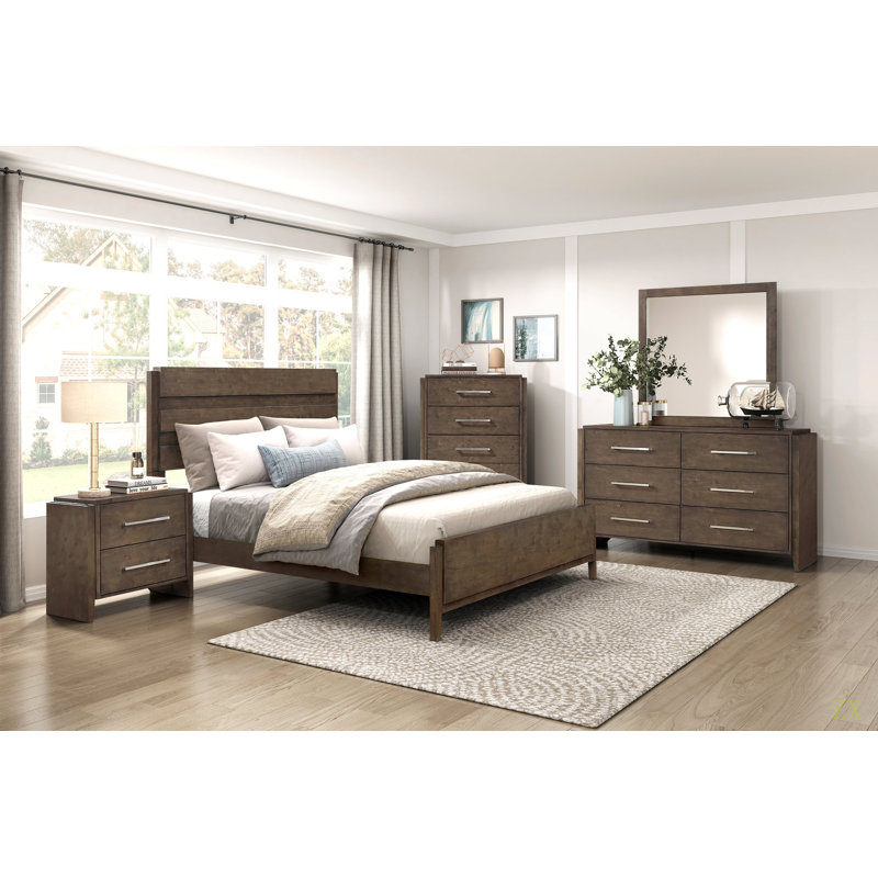 Lit d'hévéa massif classique classique 1pc, Très grand lit