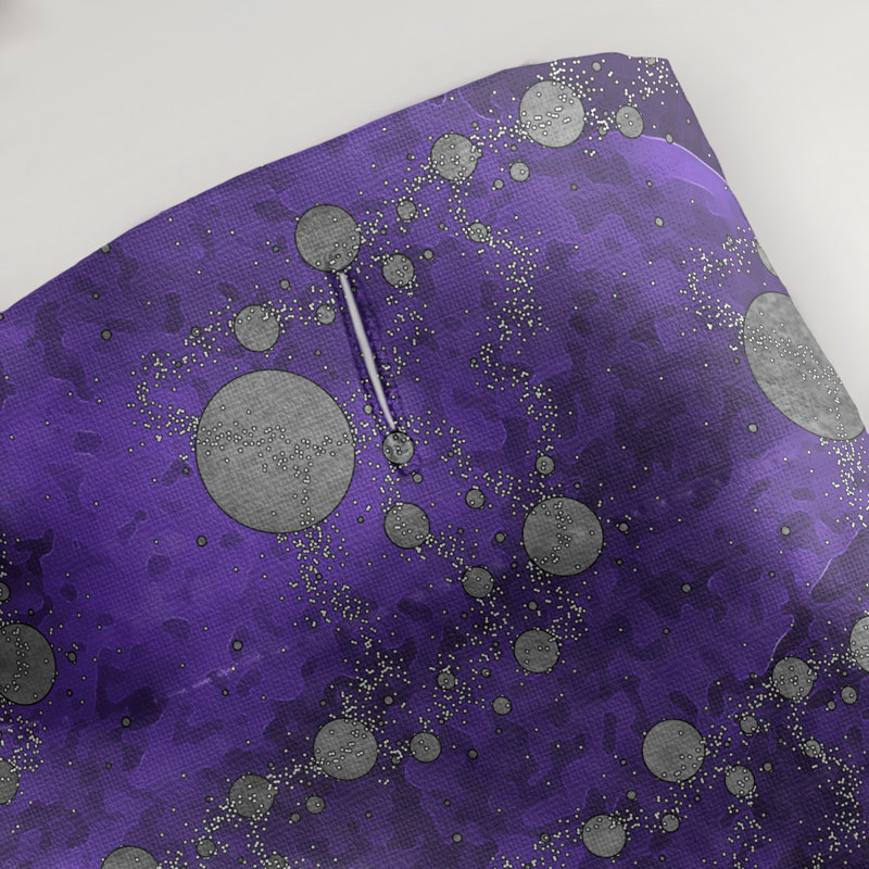 Rideau simple en planètes et étoiles, Mauve