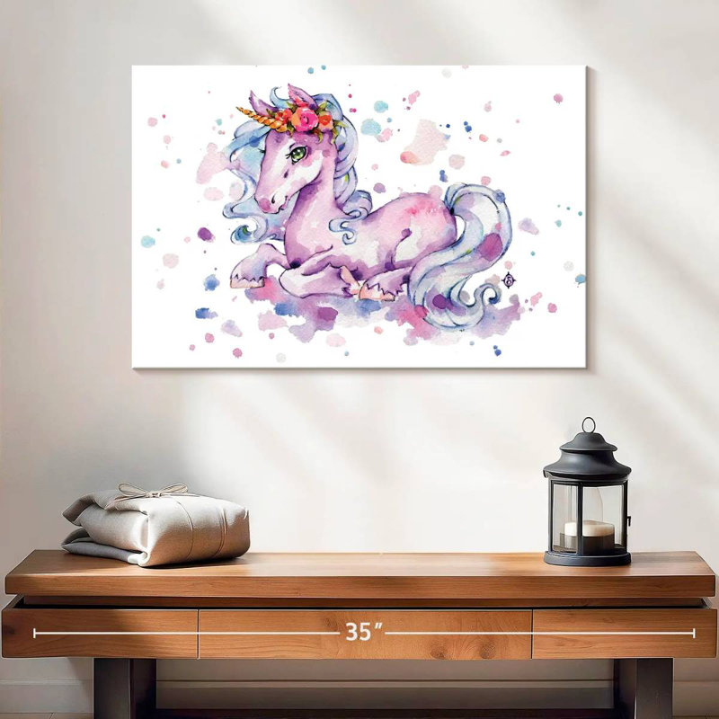 Ashelle douce licorne, H 16 po x l 24 po