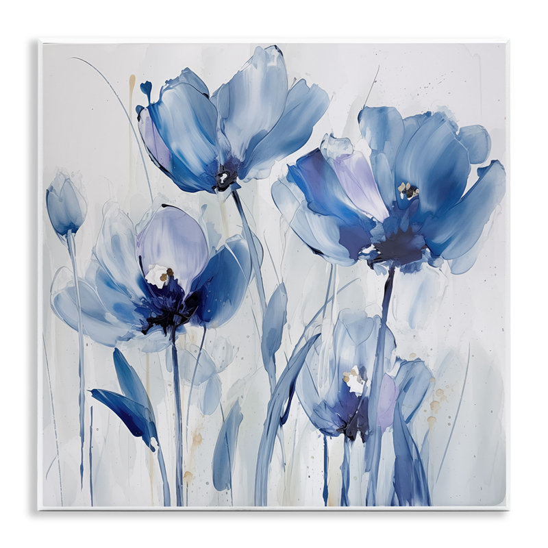 Art mural bleu abstrait par Sasha
