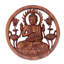 Eka Decorative Carved Wood Relief Panel of Buddha