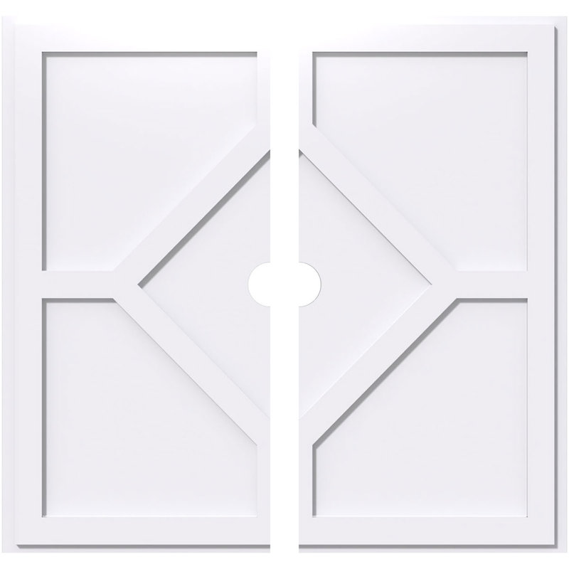 Médaillon de plafond contemporain en PVC de qualité architecturale Embry, H 1 po x l 26 po x P 26 po
