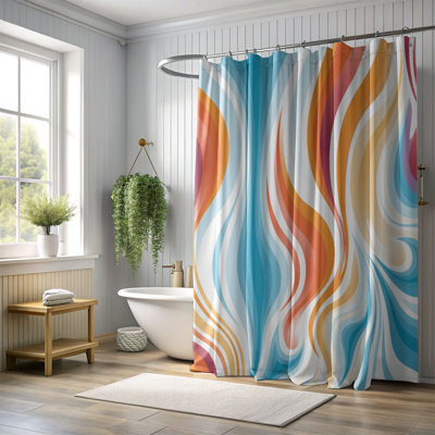Rideau de douche standard 70 pièces Funk Vibe 70s