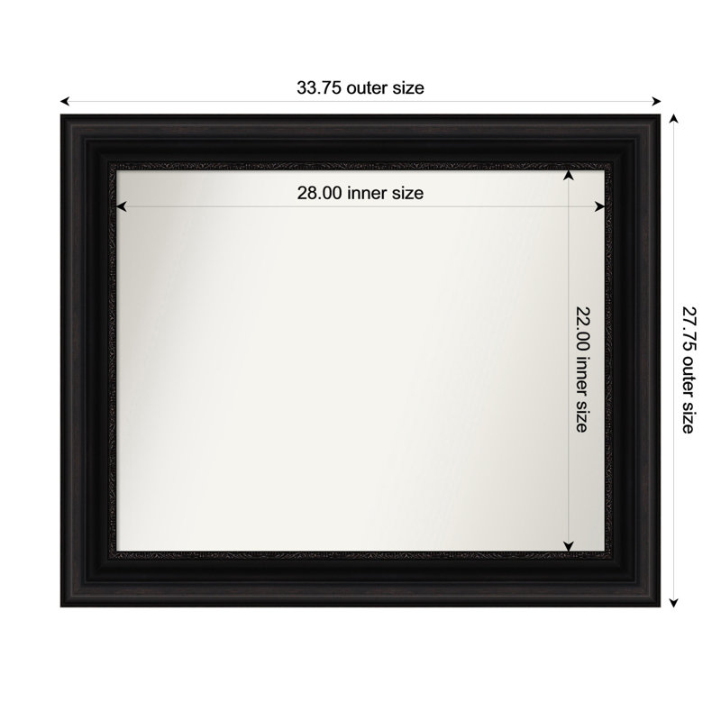Miroir mural Senaiya, Rectangle, 27,75 po x 33,75 po