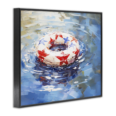 Patriotic Pool Floatie Giclee Art, design by Arlington Prints