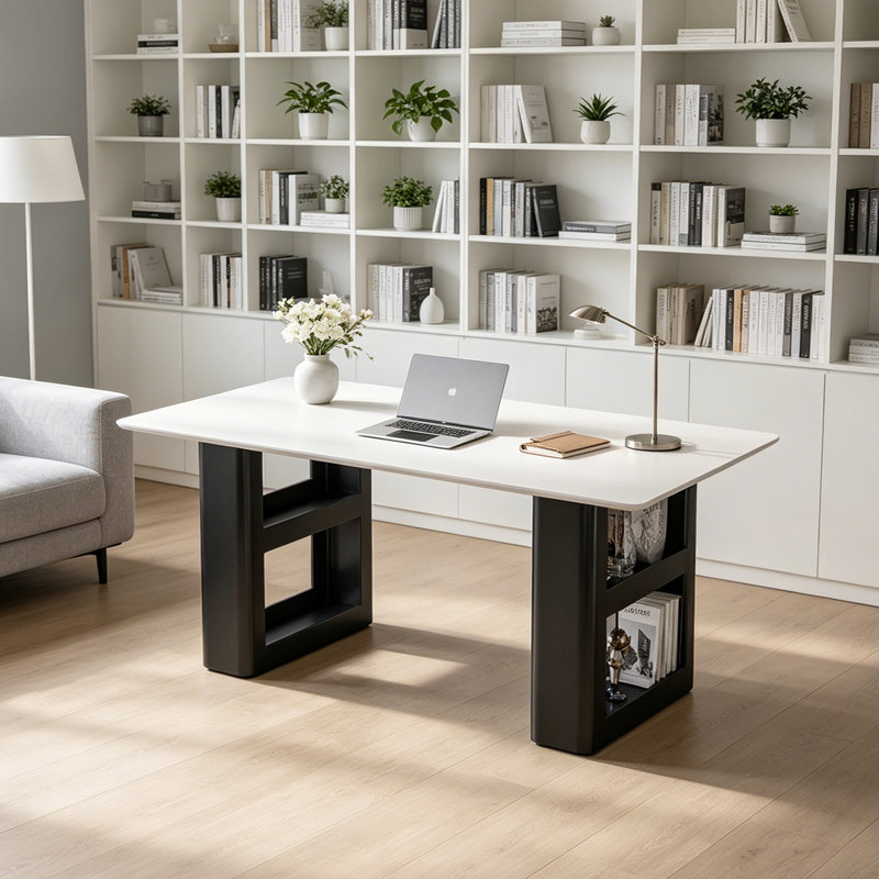 Exquisite Modern Practical Storage Writing Desk, 29.52" H x 55.11" W x 31.49" D