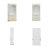 76'' H X 37" Bookcase With Glass Shelves, Touch LED Lighting & Gold Accent Trim