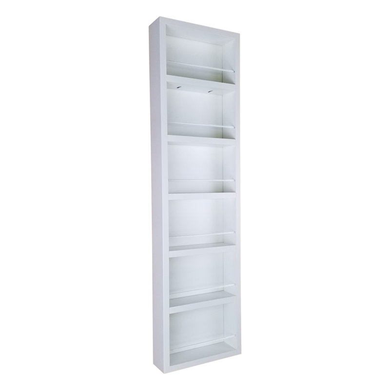 Étagère à épices sur le mur Mitchell, Émail blanc, H 35 po x l 11 po