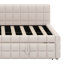 Lit de jour en L pleine grandeur avec lit gigogne escamotable et ports USB pour la chambre à coucher du salon-367912533