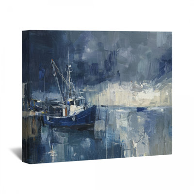 Bateau sur toile tendue - décoration murale marine