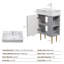Meuble-lavabo à tablettes ouvertes 21,6 po avec lavabo en céramique-2143115432