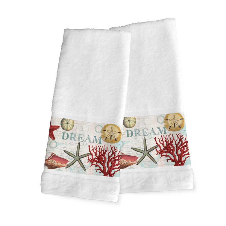 Hager Dream Beach Shells 100% Cotton Bath Towels