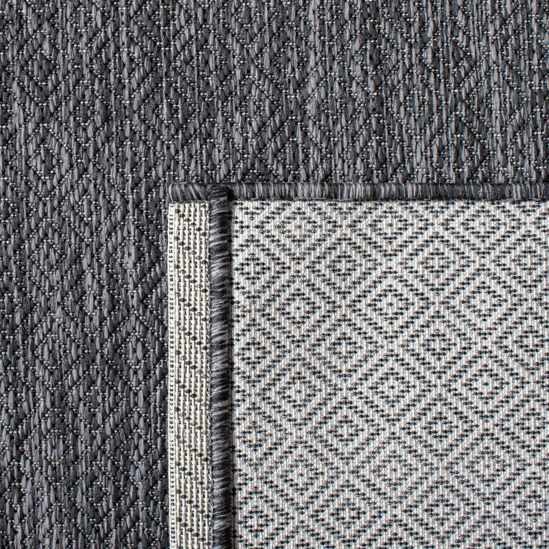 Madyson Black Indoor/Outdoor Area Rug, Rectangle 8' x 10'