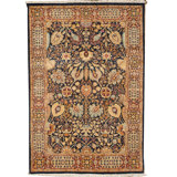 Hand-Knotted High-Quality Blue and Ivory Area Rug