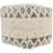 Upholstered Polyester Blend and Cotton Blend Ottoman
