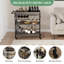 3-Tier Rolling Bar Carts with Wine Rack and Glass Holder, Mobile Serving Cart for Kitchen, Living Room, Dining Room, Stylish Beverage Cart for Entertaining, Storage, Home Decor