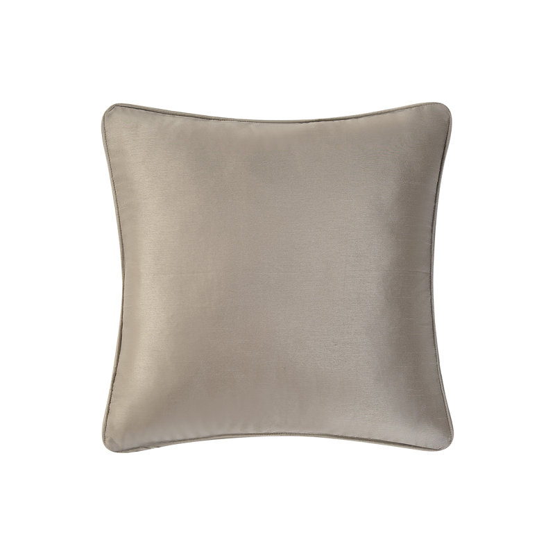 Taupe Jacquard and Taped Decorative Pillow Set