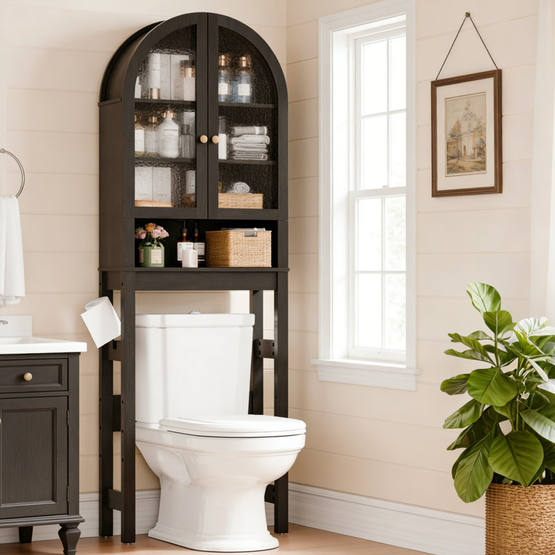 Over The Toilet Storage Cabinet For Bathroom, Dark Brown