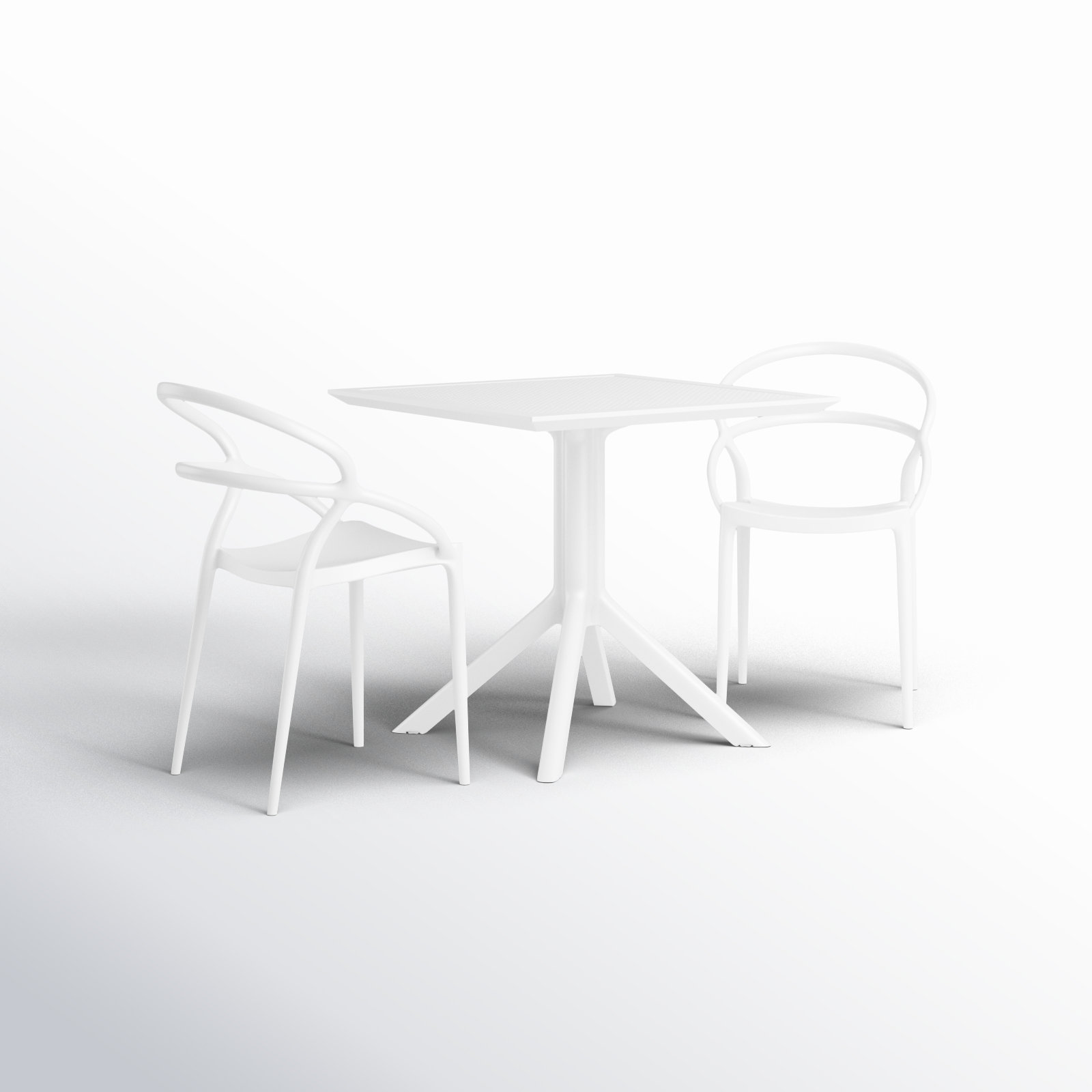 Farrah 32" Patio Bistro Set, White