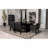 Houston Black Rectangular Double Pedestal Dining Table