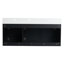 48 Inch Bathroom Vanity With Sink, Modern Thick Edged Resin Basin, Soft Closing Hinges, Black Chestnut Color Sink Vanity, Main Cabinet, Doors