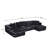 Boneless Modular Sectional Couch, U Shaped 4 Seater Free Combination Compression Sofa-469649330