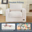 Fauteuil à billes Giant Beige Fauteuil à billes rembourré avec coussins et accoudoirs-1222046427