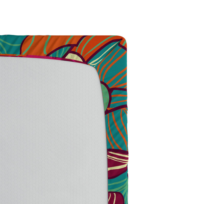 Microfiber Floral Fitted Sheet, Queen Fitted Sheet