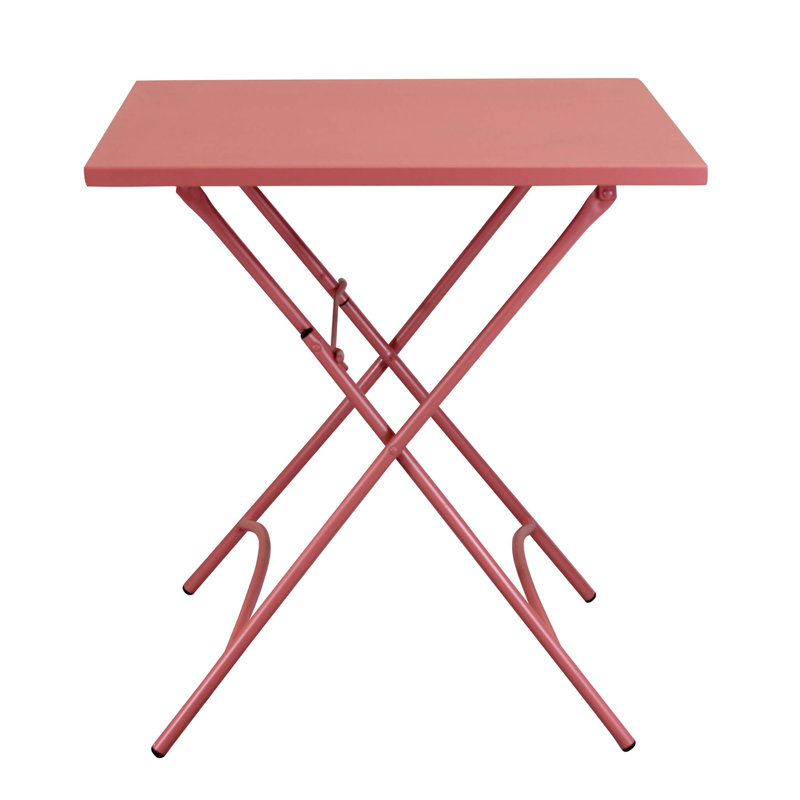 Tammo Rectangular Folding Table, Red, 72cm H x 70cm L x 70cm D