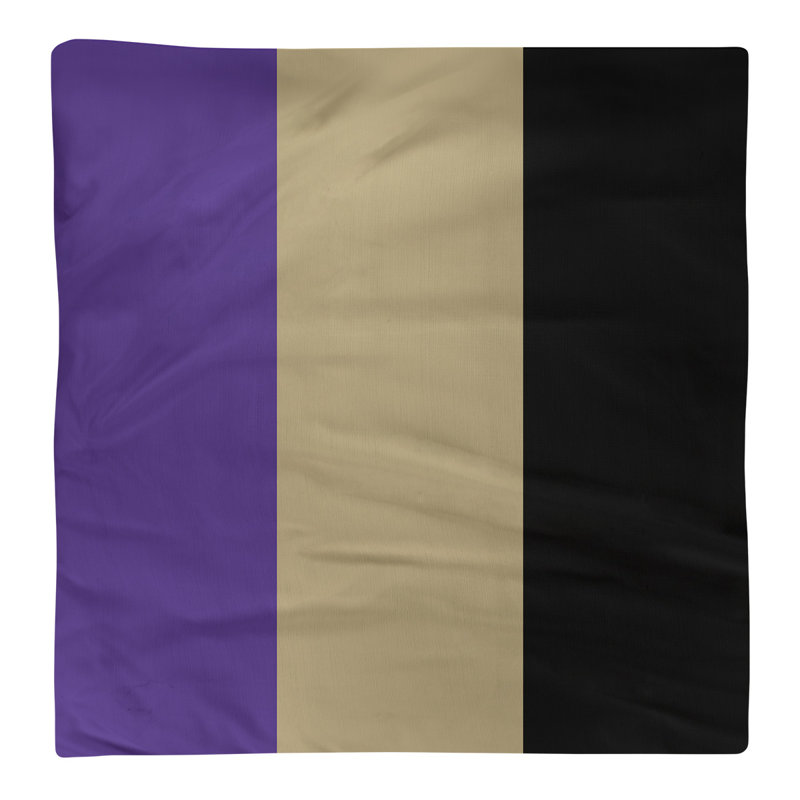 Serviette washington, Mauve / doré / noir, Sergé de coton, H 10 po x l 10 po x P 0,25 po