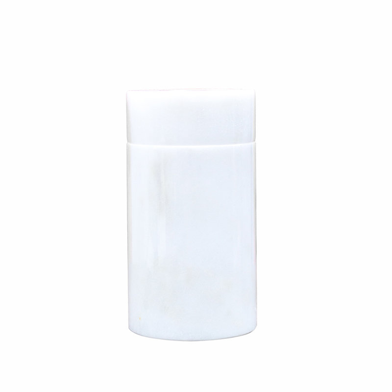 Marble Keepsake Cremation Urn For Ashes, White