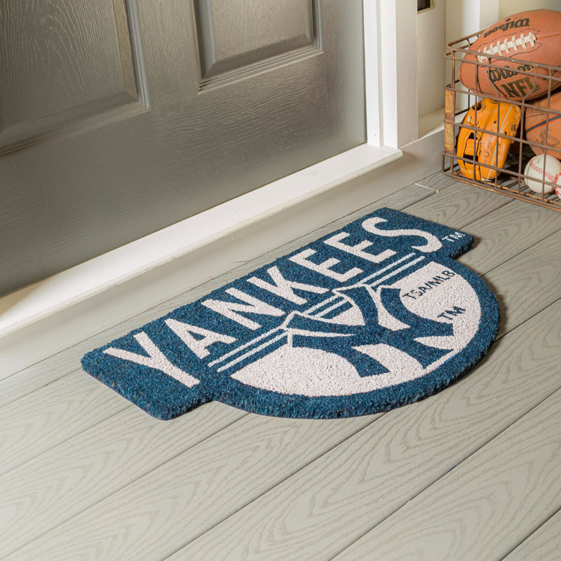 NFL Shaped Coir Outdoor Welcome Mat, Yankees