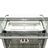 43 Inch Rectangular Propane Fire Pit Table, 60000 , Grey With Open Weave Pattern, Featuring Blue Glass Stones And Tempered Wind Guard For Outdoor Spaces 43" Gas Bohemian Design, Removable Lid, Garden