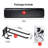 Petrolia Garage Storage Rack Hooks, 48 Inch Heavy Duty Wall Mount Garage Organization With 3 Rails And 6 Adjustable Double Wall Hooks,Hanging Shelves For Garden Tool/Broom/Mop(Black)