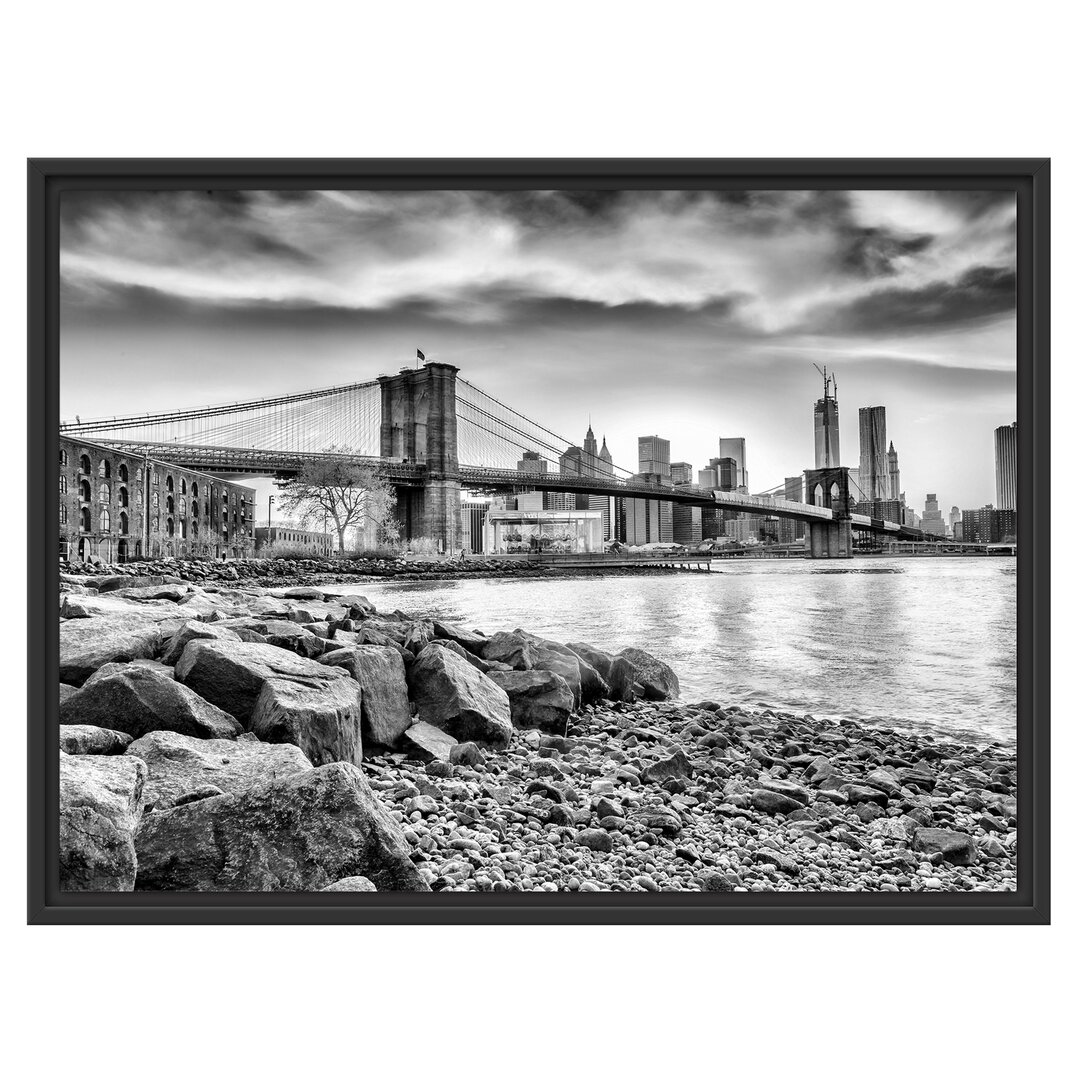 Gerahmtes Wandbild Brooklyn Bridge