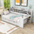Wood 2 Drawers Daybed with Built-in Desk and Storage Shelves-164052770-164052771