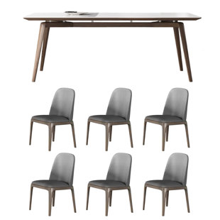 Table de salle à manger et chaises familiales modernes