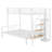 Twin over Full Size Metal Bunk Bed with Storage Staircase and Open Wardrobe,-231154598