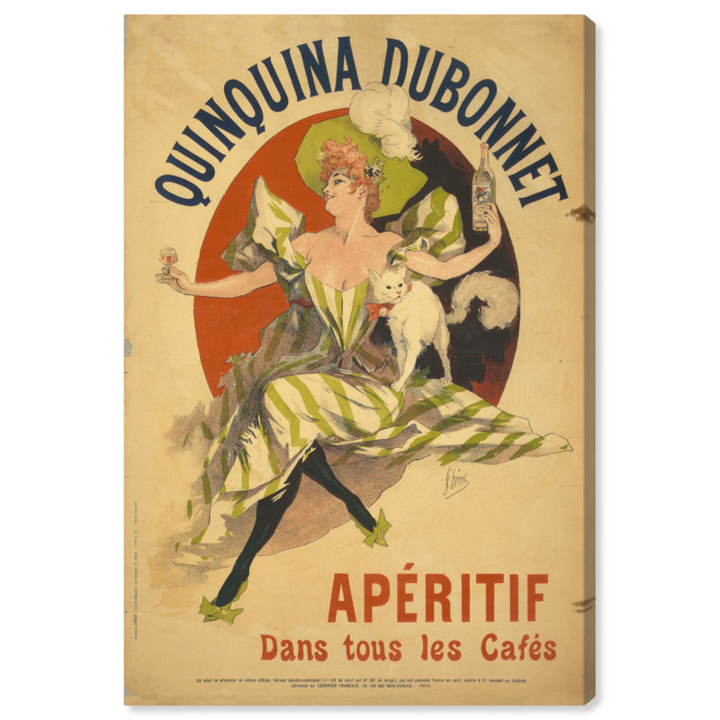 «Quinquina Dubonnet», reproduction d'art sur toile par Art Remedy, Toile tendue, H 30 po x l 20 po