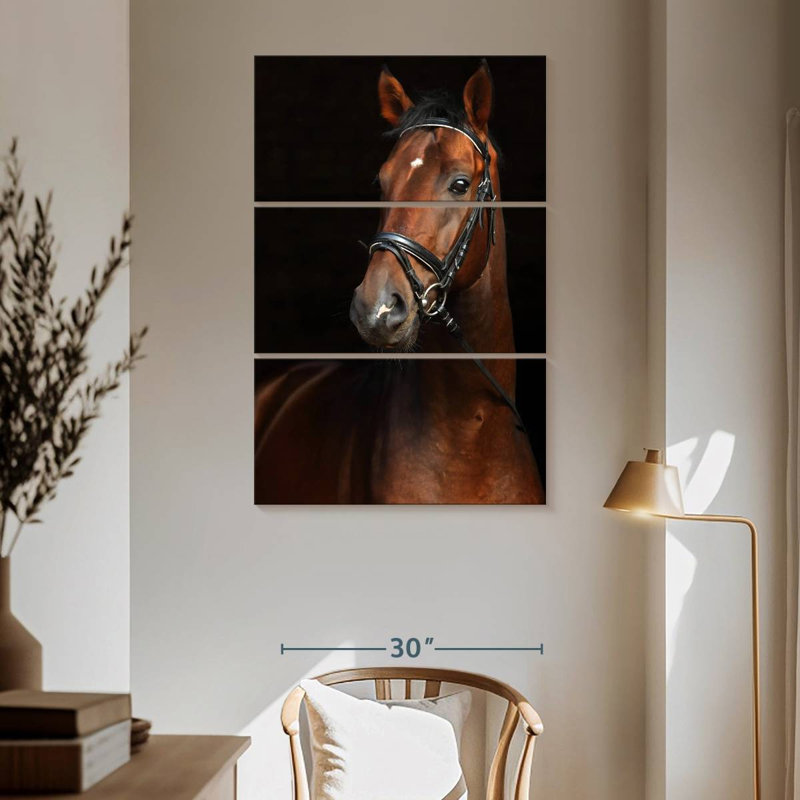 Brampt Bay Horse, 65" H x 42" W
