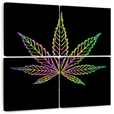 Holographic Cannabis Leaf