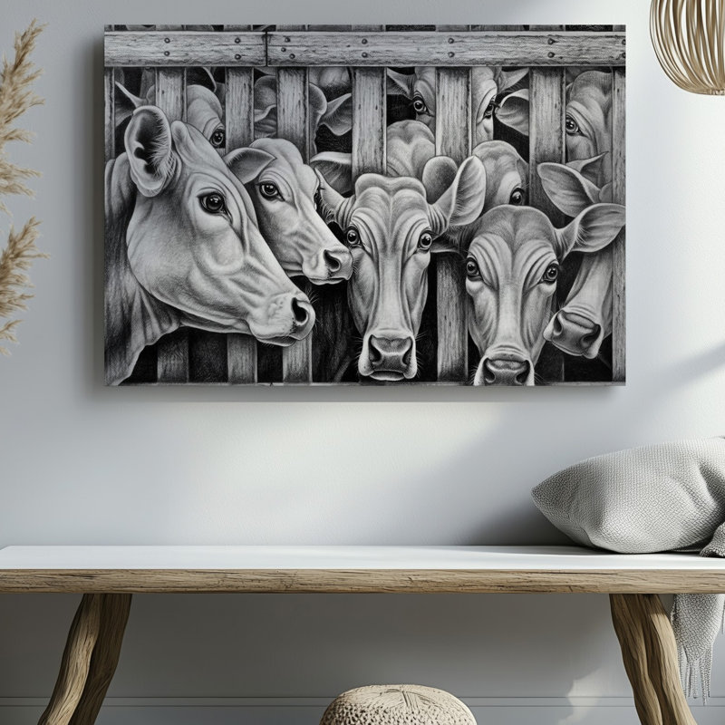 Toile au crayon monochromatique Somber, H 9 po x l 12 po