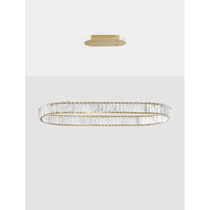 1 - Light Gold LED Crystal Pendant