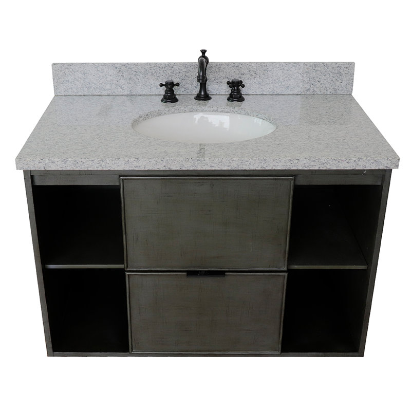 Meuble-lavabo mural simple 37 po, Granite