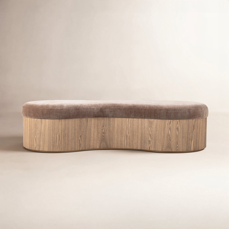 CELESTE Upholstered Bench, Brown