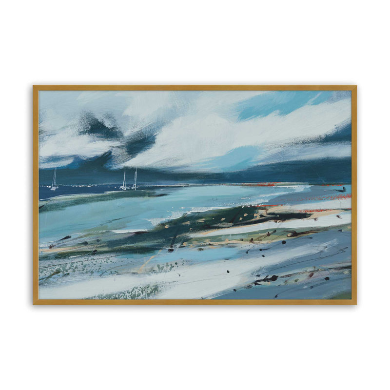 Imprimé Call of the Ocean, Or poli, H 12,25 po x l 15,25 po