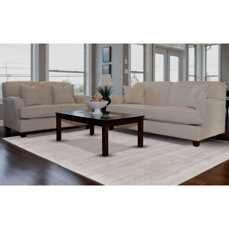 Solid Color Handmade Rectangle 2' x 3' Viscose Area Rug in Gray, Rectangle 2' x 3'